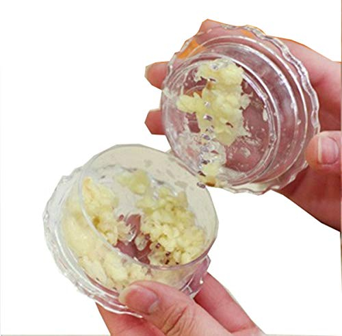Transparente runde Knoblauchpresse Manuelle Squeeze Knoblauch Peeling Knoblauch Rühren Knoblauch Maschine Home Pressure Knoblauch Maschine