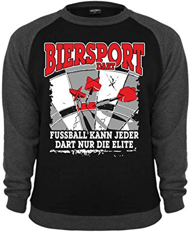 Spaß Kostet Männer und Herren Sweatshirt Dart Biersport (mit Rückendruck) Größe S - 4XL
