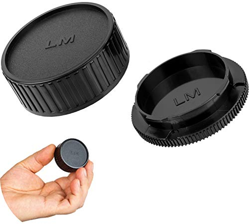 Kit de Capuchons d'objectif, 1x Capuchon de boîtier et 1x Capuchon d'objectif arrière, Compatible avec Leica M, pour Tous Les modèles M, Capuchons de Protection de Remplacement pour appareils Photo