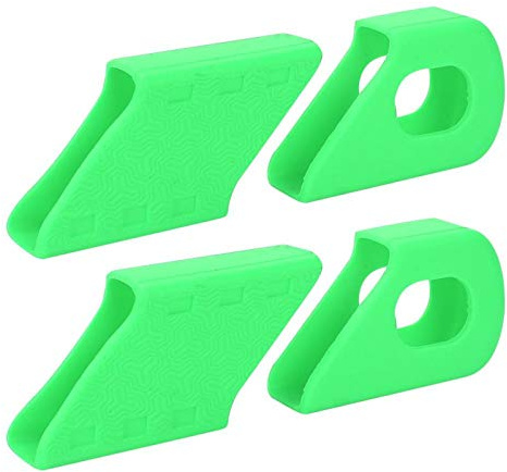 OUKENS Fahrrad Kurbelschutz,4Pcs Silikon Arm Stiefelschutz MTB Fahrrad Kurbelgarnitur Arm Schutzfolie Protector Staubdicht Abdeckung Fahrradzubehör(Grün)