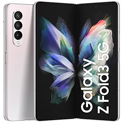 Samsung Galaxy Z Fold3 5G, faltbares Handy, flexibles, großes 7,6 Zoll Display, 256 GB Speicher, in Phantom Silver inkl. 36 Monate Herstellergarantie [Exklusiv bei Amazon]