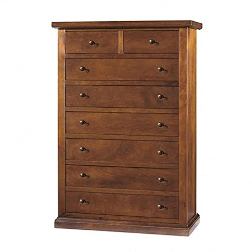 Mar.c.a. Design - Commode Bois 87x37x127 cm 6 Tiroirs - Commode Chambre Classique Bois Massif - Made in Italy