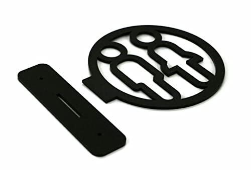 MYCZLQL Toilet Wc Sign Wall Mounted, Acrylic Signage Plate Wall Decor Sticker Bathroom Signboard Dressing Room Guide