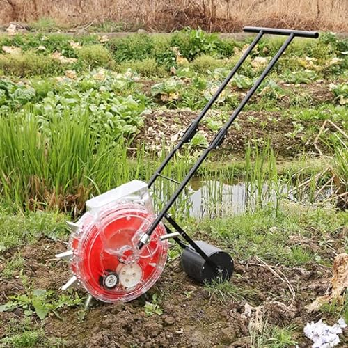 Garden Super Seeder, Metall-Präzisions-Garten-Sämaschine, Begehbarer Reihen-Pflanzer, Durchsichtige Samen-Aufbewahrungsbox, Für Die Aussaat Von Samen, Hinterhof, Landwirtschaft,7 Mouths