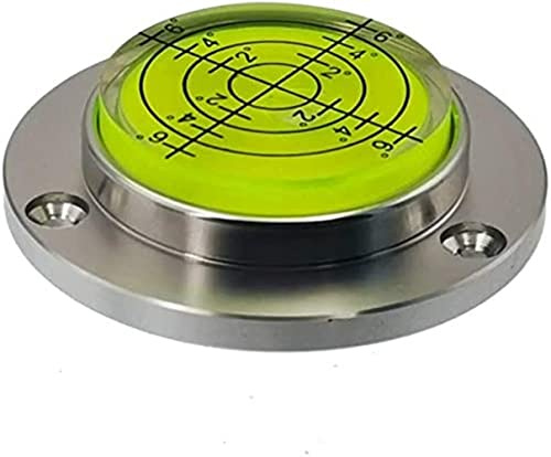 Bilancia magnetica per cintura d'acqua da 50 mm, scala orizzontale ad alta precisione a bolle in alluminio Bullseye Spirit Bubble Superficie Inclinometri rotondi (senza magnete)
