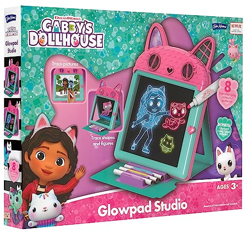 John Adams | Gabby's Dollhouse GLOWPAD Studio: light up drawing tablet to trace, copy or create freehand drawings that light up! | Arts & Crafts | Ages 3+