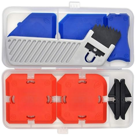 Kit di 11 strumenti per profilatura in silicone per sigillatura, sigillante in silicone, per sigillatura e sigillatura, strumento di rimozione del calafataggio, raschietto per pavimenti in bagno,