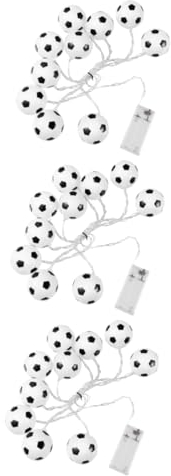 Warmhm 3stücke Fußballförmige Lichterkette Mit Lichtern Für Innen Und Außendekoration Bunte Fairy Lights Für Partys Hochzeiten Und Feste Ohne Batterie