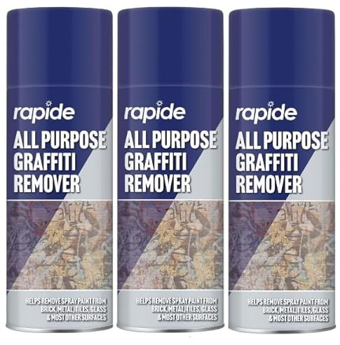AMBERLINNEN LTD 3 X 250ML GRAFFITI REMOVER SPRAY REMOVE STICKY METAL PAINT CANS PEN CHEWING GUM