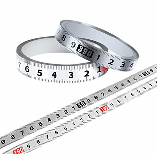 CVNIMV Selbstklebendes metrisches Maßstabslineal, selbstklebendes Maßband, Edelstahl-Werkbanklineal, Klebeband mit Selbstklebender Rückseite, messen Sie die metrische Skala rostfrei