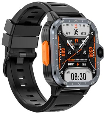 CraftNestUK 4G LTE PGD-J Android 8.1 Smart Watch GPS 16G/64G ROM HD Dual Camera SIM Card Bluetooth WIFI Sport Tracking Smartwatch (Silver RAM 4GB ROM 64GB)
