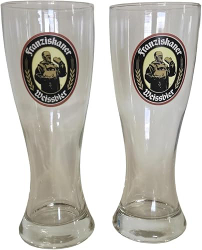 Franziskaner Weissbier Wheat Beer Glass | XL .5 L Glass - SET OF 2