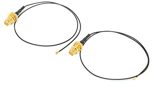 Naroote Cable de Extensión SMA, Cable de Antena 2pcs 4 a RP -SMA Cable Femenino Omnidireccional Cable de Extensión de Antena Wifi para M.2 Wifi Antena Externa