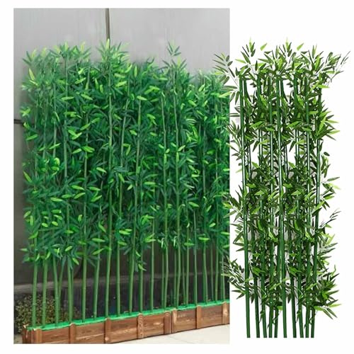 SRDCAIM Patio Pianta di bambù Artificiale Balcone Schermo per la Privacy Partizione Commerciale Recinto per la Privacy per Giardino Esterno Terrazza Cortile Ingresso(200cm/6.6ft)