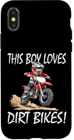 Ce garçon aime les motos tout-terrain, les motos tout-terrain pour enfants Coque pour iPhone X/XS