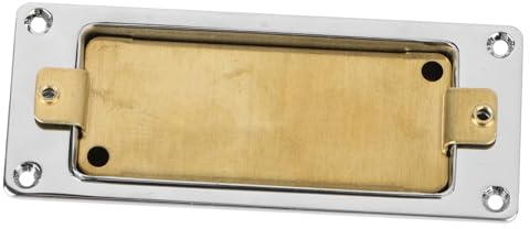 Vaguelly 2stücke Mini Humbucker Tonabnehmerrahmen Mit Abdeckung Gitarren Pickup Rahmen Und Basis Aus Kupfernickel Gitarre Im Les-paul-stil Passend Für Hals Und Steg-tonabnehmer