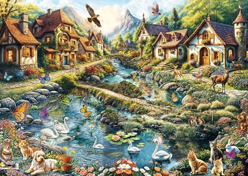 Schmidt 58874 Dörfchen am Waldesrand, 1000 Teile Puzzle