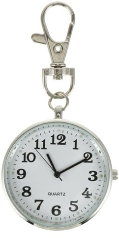Homoyoyo Montre Infirmière Quartz Pendentif Porte-clés Alliage avec Cadran Large Rétro Pratique pour Étudiants Et Professionnels