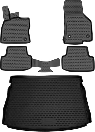 Element 3D Gummimatten & Kofferraummatte Set passend für OPEL Mokka | 2018 - Heute | 100% passgenaue Auto Fußmatten, robuste Fußmatte Auto, Gummimatten Auto, Fussmatten Gummi