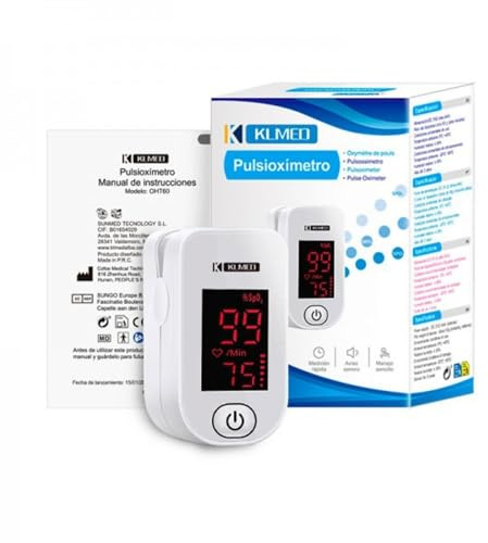 Pulsioxímetro. Medidor de Saturación de Oxígeno en Dedo y Pulso. Ideal para bebés, Ancianos y Deportistas. Regalos para Ancianos. Monitor Cardiaco Portátil.