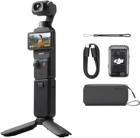 DJI Osmo Pocket 3 Creator Combo, Vlogging Camera with 1'' CMOS & 4K/120fps Video, 3-Axis Stabilization, Fast Focusing, 2 Rotatable Touchscreen