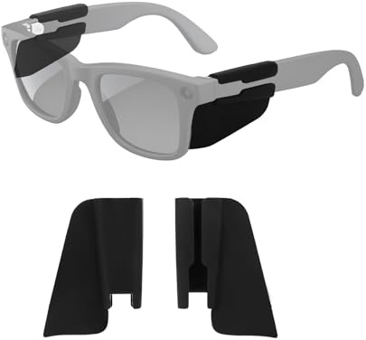 Sinbana 4 Stycken Smarta Glasögon Sidoskydd, Silikon Släcker Resistent Design Ögonskydd Accessoarer Kompatibel med Ray-Ban Meta Wayfarer/Skyler