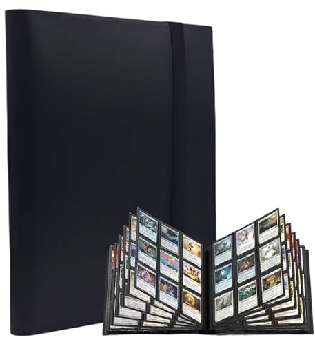 Raccoglitore per carte, carte professionali per 360 carte con 20 pagine, bordo elastico, tasche laterali, impermeabile in PP, per Pokémon, Yu-Gi-Oh!, MTG, carte sportive
