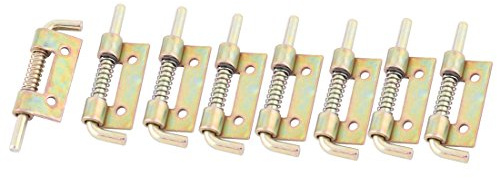 sourcing map 8Pcs Durchgang Edelstahl Möbel Tür Tor Feder Verrieglung | Riegel 2Inch Länge