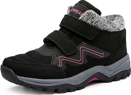 visionreast Bottes Hiver Fourrées Doublure Chaude Femme Homme Chaussures d'hiver Botte de Neige imperméables Hiver Antidérapage randonnée Unisexe