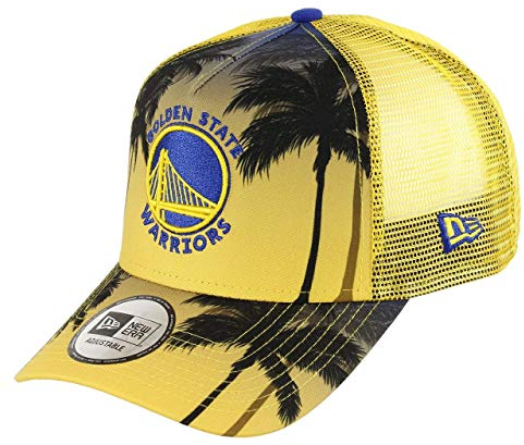 New Era Golden State Warriors NBA Palm Tree A-Frame Trucker Cap - One-Size