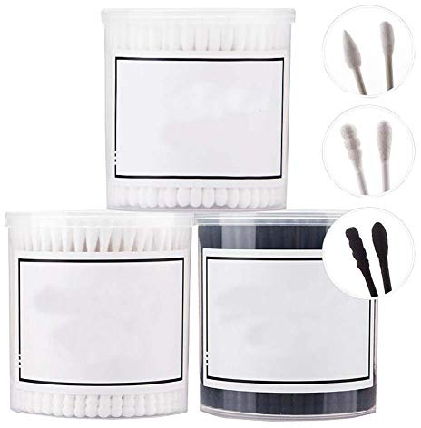 Bastoncillos de algodón de 600 recuentos Bastoncillos de oreja orgánicos libres de crueldad de doble punta B03