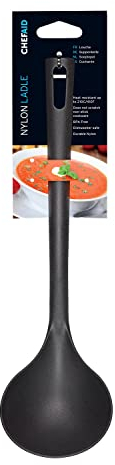 Chef Aid Black Nylon Ladle, BPA Free Kitchen Utensil for use with Non-Stick Cookware in Black Colour,10E02400