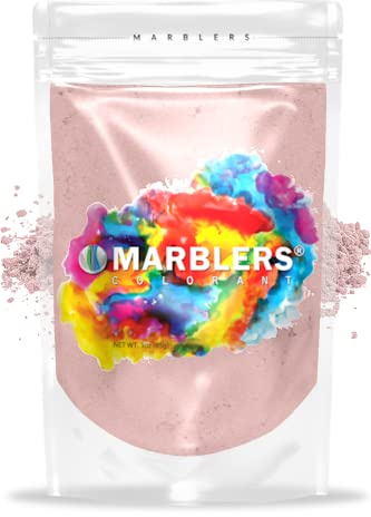 MARBLERS Polvere di mica rosa [rosa guscio d'uovo] 85 g, grado cosmetico, pigmento in resina epossidica, colorante, atossico, vegano, cruelty-free, lucidalabbra, unghie, burro per il corpo, bomba da