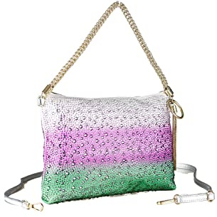 collezione alessandro Abendtasche Bling mit tausenden Strass Glitzersteinen 30cm x 21cm x 3cm