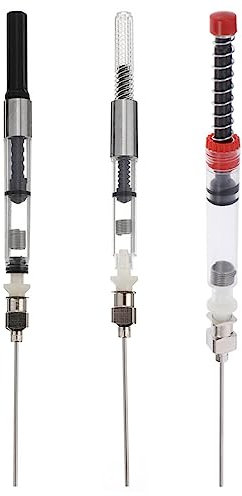 NUOBESTY Tintenfüllassistent 3 Stück Für Füllfederhalter Tintenabsorber Für 3,4mm Und 2,6mm Adapter Edelstahl Und Kunststoff Praktisch Für Schule Und Büro Effiziente