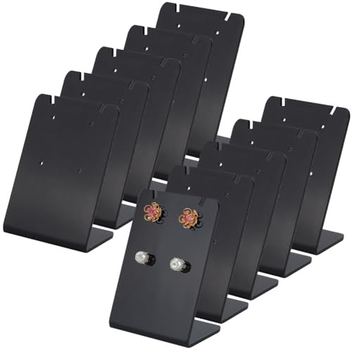 PH PandaHall 10 Stück Acryl Ohrringhalter 60 Löcher Schwarze Ohrring Ausstellungsständer L Förmiger Ohr Organizer Baumelnde Ohrring Ständer Für Den Verkauf von Schmuck Einzelhandel Fotografie