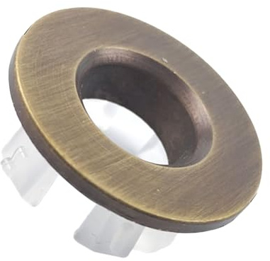 1 Piece Copper Sink Overflow Cover, Round Basin Hole Cover for Bathtub, Kitchen, or Washbasin, Durable Brass Overflow Plug for Toilet and Sink