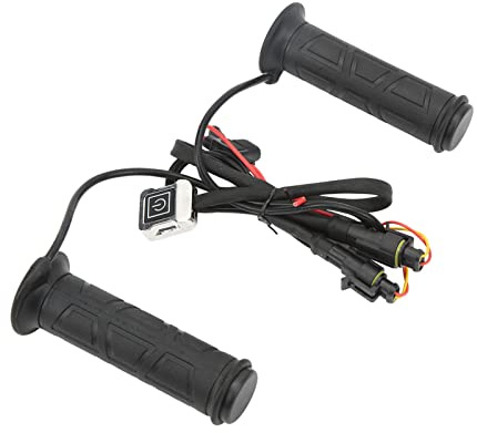 Beheizte Griffe für Motorräder, Beheizte Motorradgriffe mit Einstellbarer Temperatur, 1 Paar, 12 V, Wasserdichter Motorrad-Heizgriff für ATV, 22 Mm Rohrdurchmesser