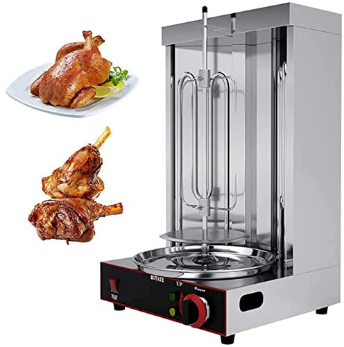 Machine à viande for barbecue, gril vertical for kebab, grils à gaz en acier inoxydable, four à rôtisserie domestique, machine à brochettes for kebab for cuisine avec interrupteur de réglage de la tem