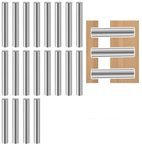 Zylinderstifte, 20 StüCk BodenträGer, Regalstifte, Metallstifte, Passstifte Dübelstift, für Metallgeräte Möbelinstallation Positionierung, 6 x 18 mm