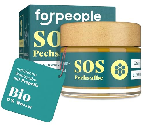 forpeople Pechsalbe 50ml – BIO Harzbalsam mit Lärchenharz für Gesicht & Körper – Harzsalbe bio mit Bienenwachs & Propolis – Reichhaltige Pechsalbe für trockene, beanspruchte Hautstellen