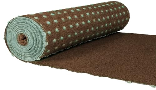 Internethandel Pfordt Kunstrasen 100x200 cm Braun, Rasenteppich mit Noppen, Outdoor Teppich wetterfest und pflegeleicht für Balkon, Terrasse und Garten