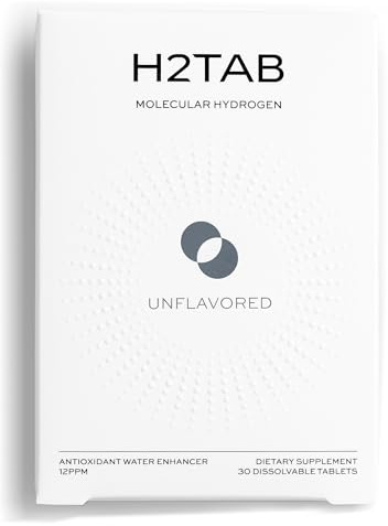 Molecular H2TAB Hydrogen Tablets with Magnesium -12 PPM Hydrogen Tablets for Drinking Water -Rich in Antioxidants, Supports Cellular Health, Recovery & Cognitive Function (30 Counts, Unflavored)