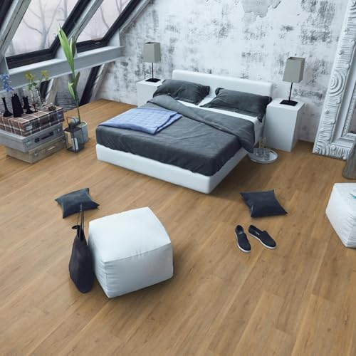 A.M.L Floor - Nachhaltiger (QNG) Klick Vinylboden - Holz-Optik - 29,99€ / m² - inkl. Trittschalldämmung - (German Oak, Karton)
