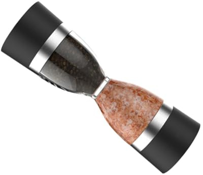 VICASKY Manual Salt and Pepper Grinder Set Double Side Ceramic Pepper Mill Black Pp Stainless Steel Acrylic Kitchen Tool Beans and Storing Salt