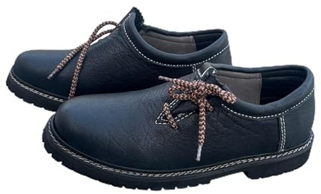 lowol Bavarian Trachten German Traditional Lederhosen Oktoberfest Shoes Haferl Shoes USA Size 7-13 (US Footwear Size System, Adult, Men, Numeric, Medium, 11) Black