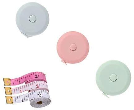 Lot de 6 rubans à mesurer miniatures portables avec tête en fer et règle de tailleur - Matériaux légers en polypropylène - Pour la couture de bricolage, usage domestique