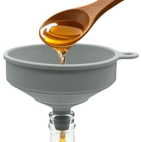 Embudo Flexible Silicona Plegable Resistente A Alta Temperatura | Embudo para líquidos y polvos Para líquidos y polvos para cocina, aceite,