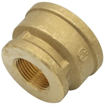 Stabilo-Sanitaer Messingfitting Reduziermuffe 1 x 2 Zoll Reduzierung Übergangsmuffe Messing Fitting Gewindefitting Rohrfitting