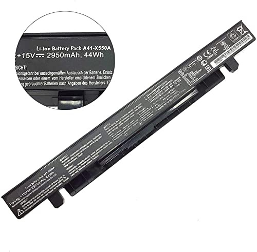 A41-X550A A41X550A A41-X550 A41X550 Laptop Battery | Replacement for Asus R510C X550C X550L X550J R510L X550CA X552E X550V K550L F550V X550A P550C X550EA (15V 2950mAh 44Wh)